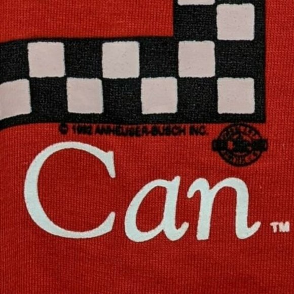 Vtg Budweiser Racing Large T-Shirt Catch It If You Can 1992 Single Stitch New - Picture 3 of 10